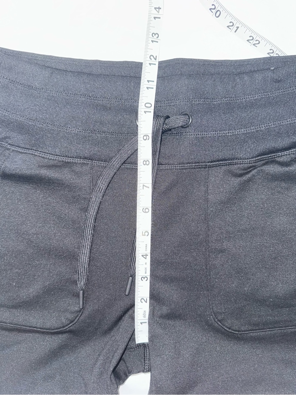 Maurices Black Fleece Lined Leggings High Rise Pocket Drawstring Medium Women’s - Picture 9 of 11